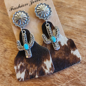 Western Cowtag Earrings