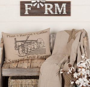 Sawyer Mill Charcoal Plow Pillow