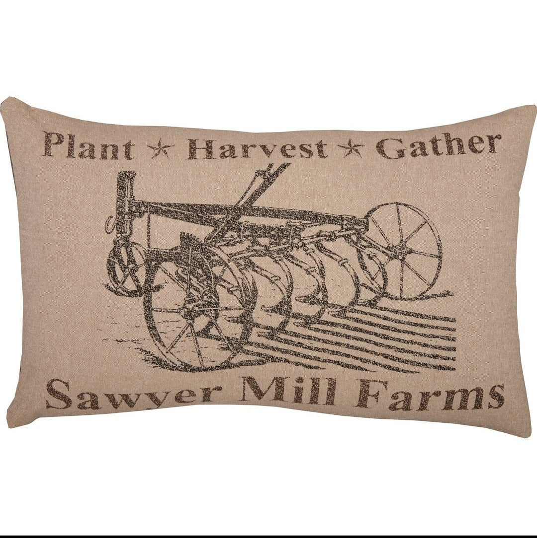 Sawyer Mill Charcoal Plow Pillow