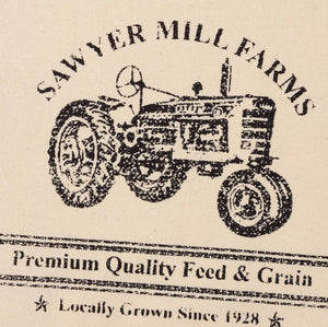 Sawyer Mills Tractor Muslin Unbleached Tea Towel