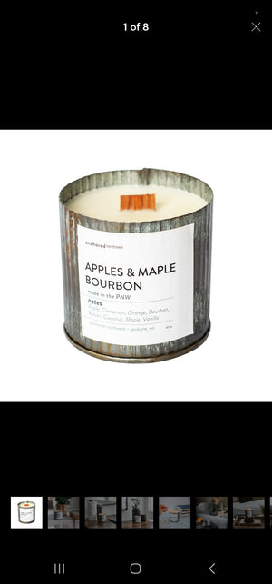 Apples and Maple Bourbon Soy Candle