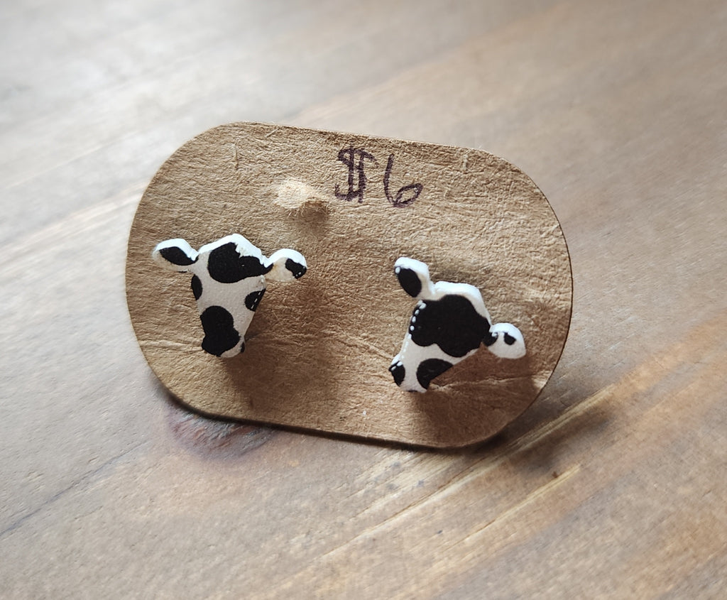 Black and White Cow Studs